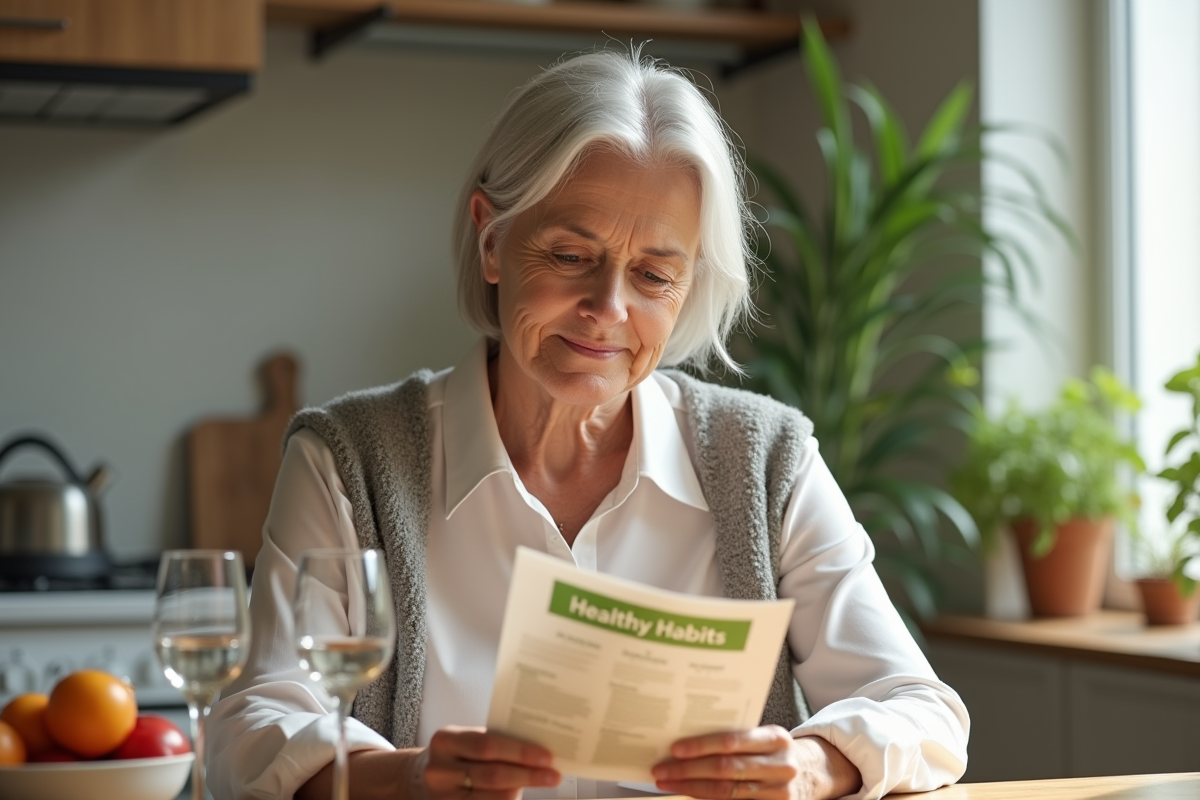 Femme méditant sur un mode de vie sain à la maison