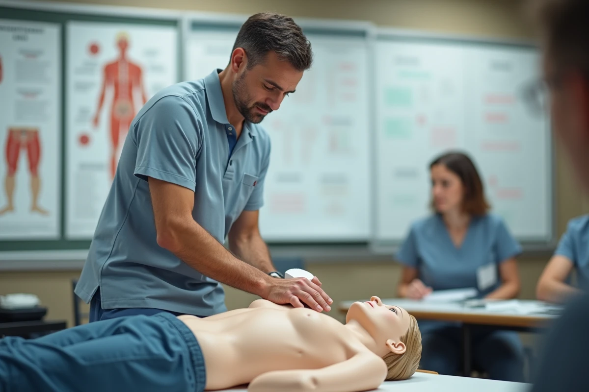 Formateur en soins sacral lors d