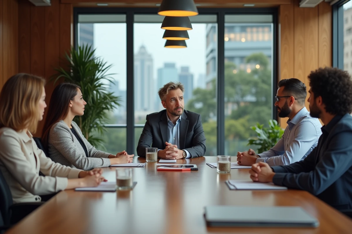 Groupe de collègues lors d